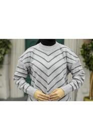  Grey High Quality Knitwear Tunic 81861GR - 3