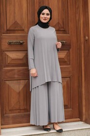  Grey Hijab Dual Suit Dress 50054GR - 1