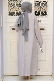  Grey Hijab For Women Kimono Triple Suit 80101GR - 4