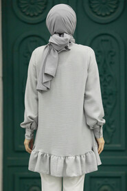  Grey Hijab For Women Tunic 5898GR - 2