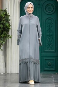  Grey Islamic Clothing Turkish Abaya 396000GR - 2
