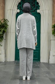 Grey Knitwear Modest Dual Suit 10151GR - 3