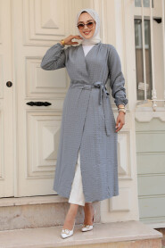  Grey Lila Hijab Kimono 457GR - 2