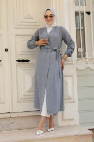 Grey Lila Hijab Kimono 457GR - 1