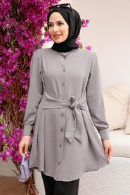  Grey Modest Tunic 5691GR - NEVA STYLE