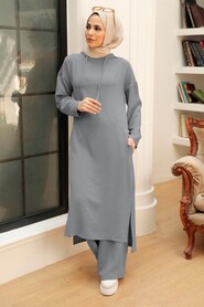  Grey Plus Size Dual Suit 5687GR - NEVA STYLE
