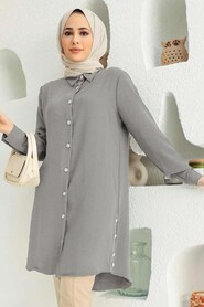  Grey Plus Size Tunic 1148GR - NEVA STYLE