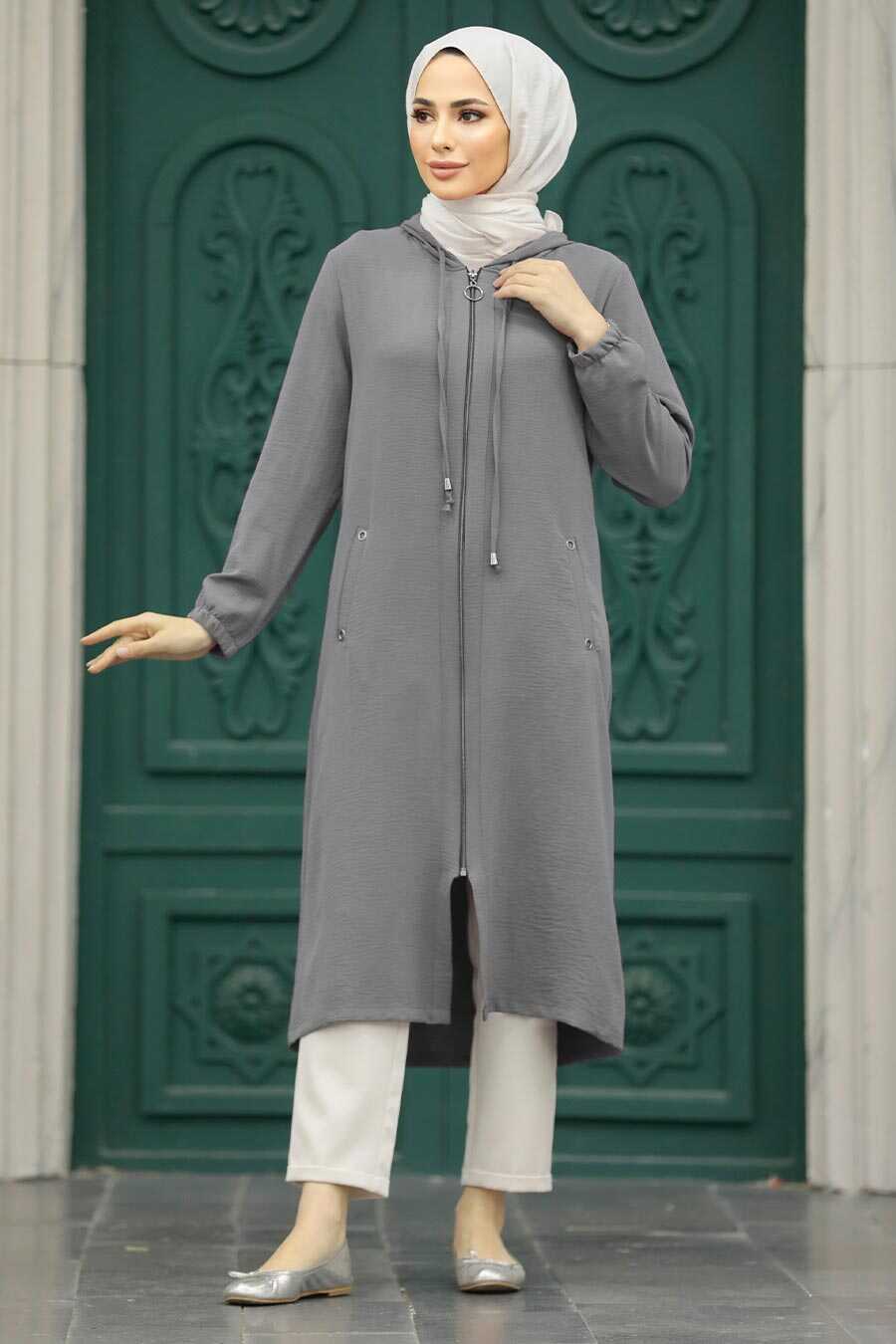 Neva Style - Grey Women Coat 539GR