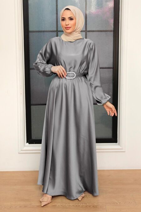  Grey Women Dress 5727GR - NEVA STYLE