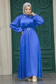  İndigo Blue High Quality Dress 12851IM - 2