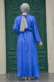  İndigo Blue High Quality Dress 12851IM - 3