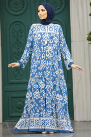  İndigo Blue High Quality Dress 50006IM - 1