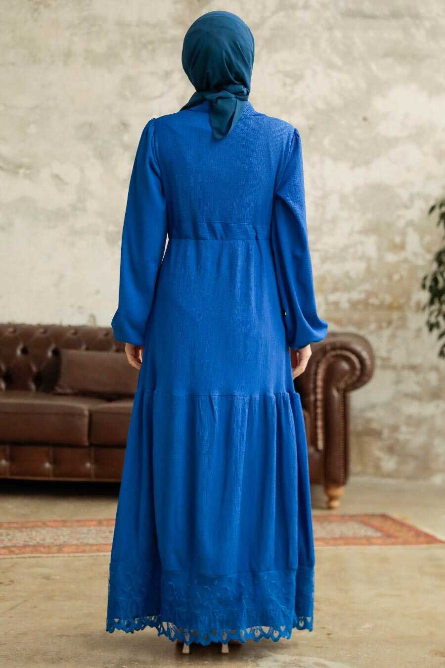  İndigo Blue High Quality Dress 5878IM