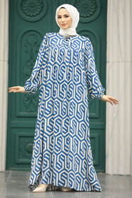  İndigo Blue High Quality Dress 8995IM - 1