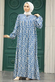  İndigo Blue High Quality Dress 8995IM - 2