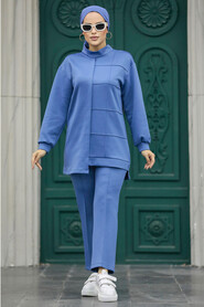  İndigo Blue Hijab Dual Suit 70801IM - 1
