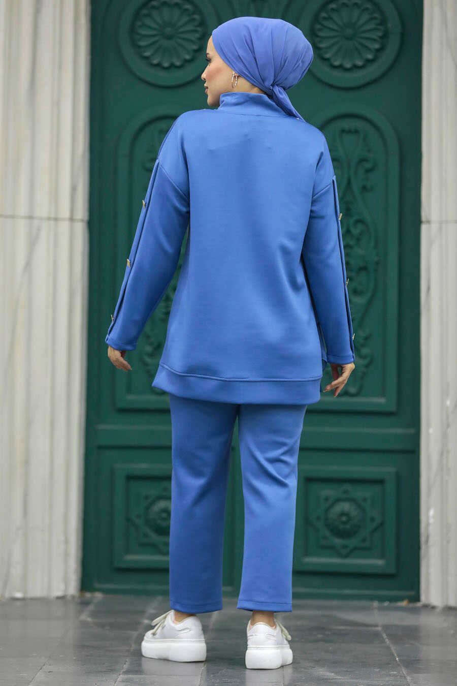  İndigo Blue Hijab For Women Dual Suit 70241IM