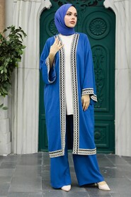  İndigo Blue Hijab For Women Triple Suit 5237IM - 1