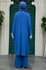  İndigo Blue Hijab For Women Triple Suit 5237IM - 3