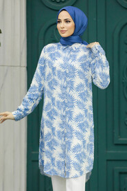  İndigo Blue Hijab For Women Tunic 11631IM - 1