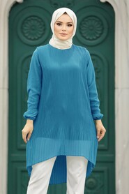  İndigo Blue Hijab For Women Tunic 91235IM - NEVA STYLE