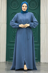 Neva Style - İndigo Blue Hijab For Women Turkish Abaya 62534IM - Thumbnail