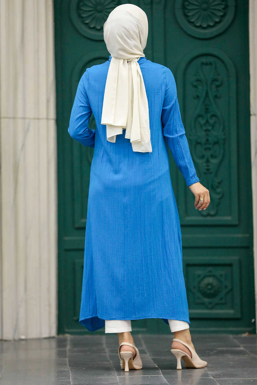 Neva Style - İndigo Blue Hijab Turkish Tunic 5401IM