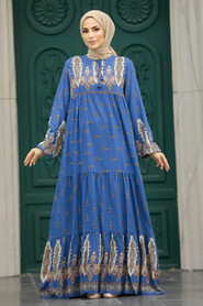  İndigo Blue Islamic Clothing Dress 50092IM - 2