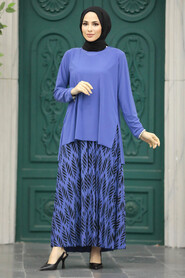 İndigo Blue Islamic Clothing Dual Suit 41631IM - 1