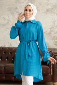  İndigo Blue Islamic Clothing Shirt 11261IM - 2