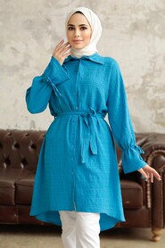  İndigo Blue Islamic Clothing Shirt 11261IM - 3