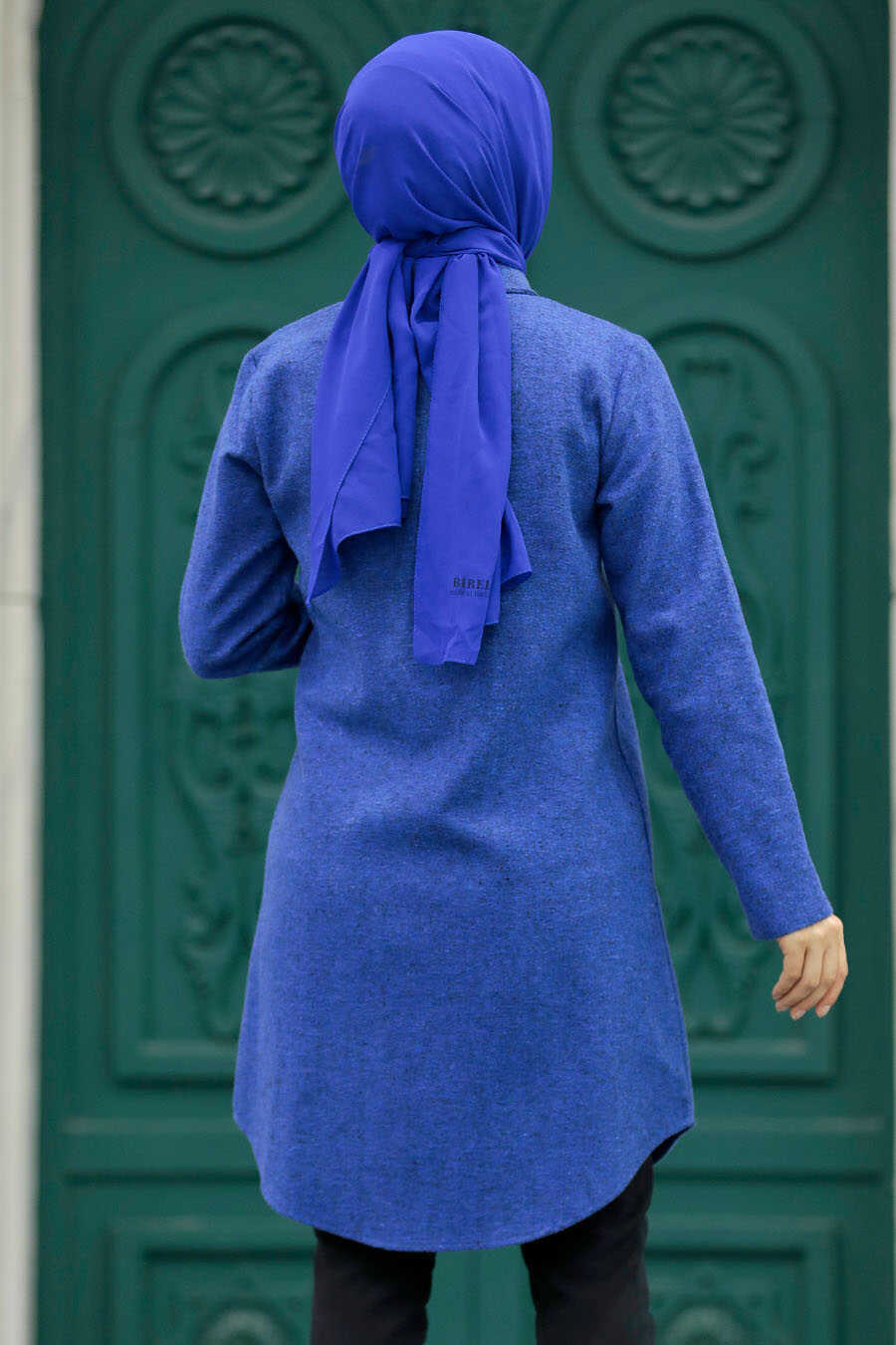 Neva Style - İndigo Blue Islamic Clothing Tunic 5944IM