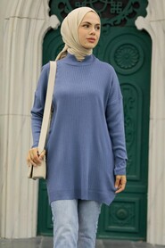  İndigo Blue Knitwear Muslim Tunic 20132IM - 2