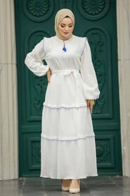  İndigo Blue Long Dress 13471IM - 3