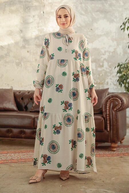  İndigo Blue Long Dress 17512IM - NEVA STYLE