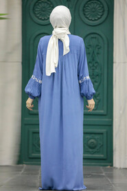  İndigo Blue Long Dress 89571IM - 3