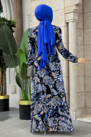  İndigo Blue Long Sleeve Dress 27950IM - 4