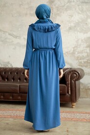  İndigo Blue Long Sleeve Dress 616IM - 3