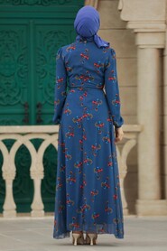  İndigo Blue Modest Dress 27935IM - 2