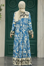  İndigo Blue Modest Dress 50004IM - 3