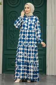  İndigo Blue Modest Dress 89741IM - 2