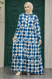  İndigo Blue Modest Dress 89741IM - 1