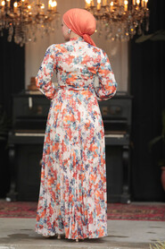  İndigo Blue Modest Floral Dresses 30065IM - 3