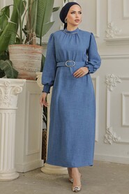  İndigo Blue Modest Maxi Dress 661IM - 2