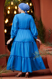  İndigo Blue Modest Summer Dress 3033IM - 4