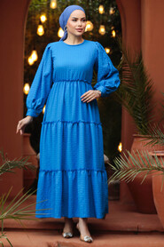  İndigo Blue Modest Summer Dress 3033IM - 3