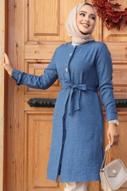 İndigo Blue Modest Tops 658IM - 1
