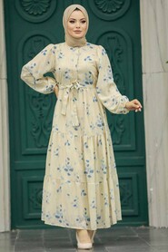  İndigo Blue Muslim Dress 13130IM - 1