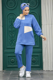  İndigo Blue Muslim Dual Suit 70841IM - 1