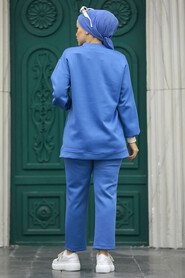  İndigo Blue Muslim Dual Suit 70841IM - 3